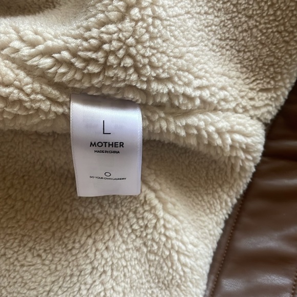 Mother Faux Fur & Vegan Leather The Trapper Keeper Jacket in Fair Weather - Picture 12 of 16